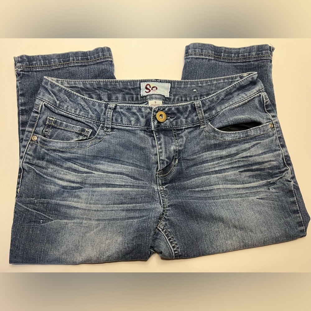 So Blue Jean Capri juniors Sz 9
